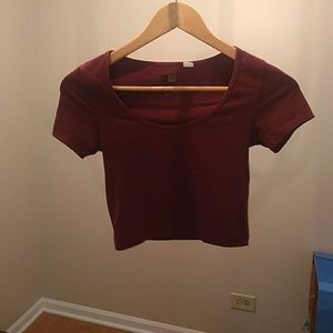 Maroon crop top